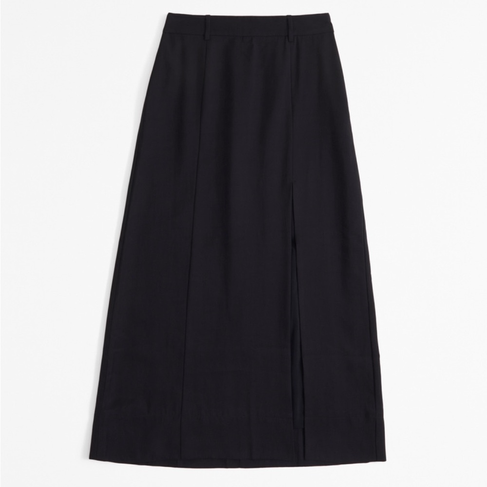 Abercrombie Black Tailored Maxi Skirt